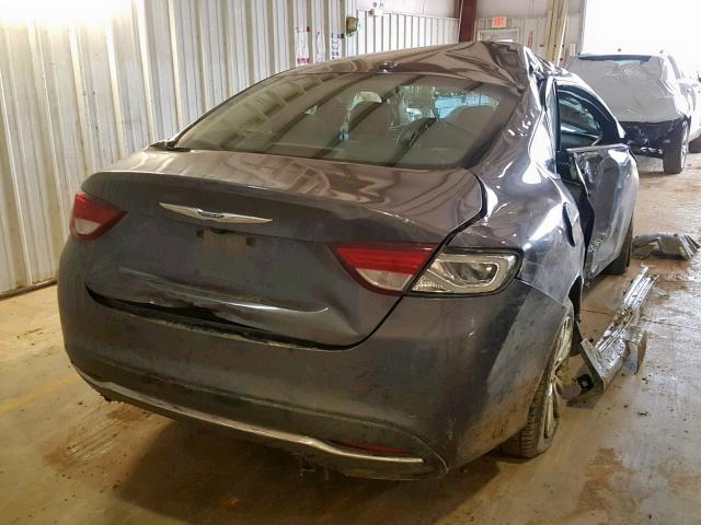 1C3CCCAB9FN655375 - 2015 CHRYSLER 200 LIMITE GRAY photo 4