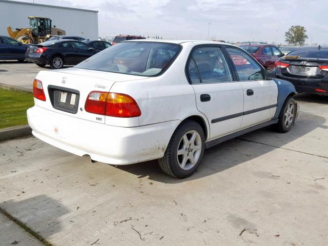 JHMEJ6624YS003609 - 2000 HONDA CIVIC DX WHITE photo 4