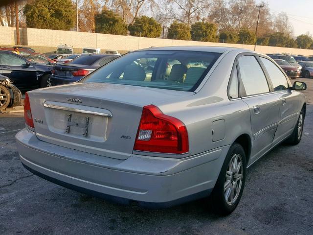 YV1TH59H441367506 - 2004 VOLVO S80 2.5T SILVER photo 4