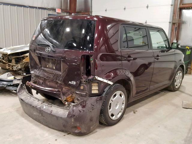 JTLZE4FEXC1143351 - 2012 TOYOTA SCION XB Бордовый фото 4