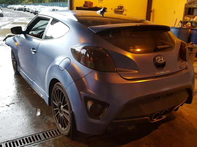 KMHTC6AEXGU250524 - 2016 HYUNDAI VELOSTER T BLUE photo 3