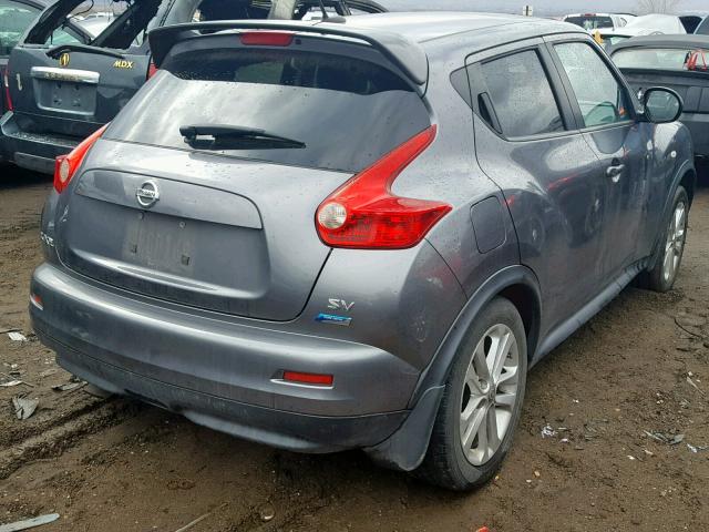 JN8AF5MRXET358855 - 2014 NISSAN JUKE S GRAY photo 4