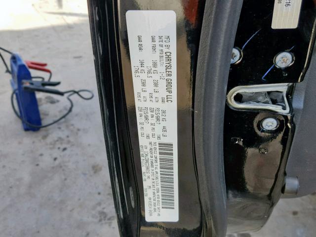 1C4NJCBA6CD580216 - 2012 JEEP COMPASS SP შავი ფოტო 10