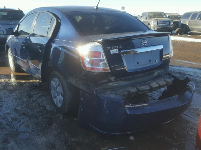 3N1AB6AP1BL714788 - 2011 NISSAN SENTRA 2.0 BLUE photo 3