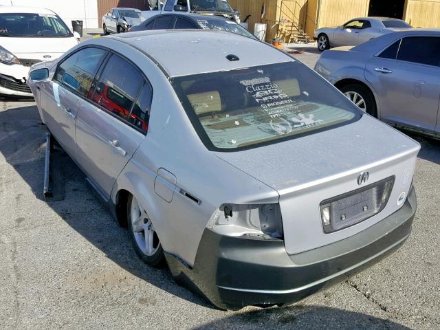 19UUA65545A076040 - 2005 ACURA TL SILVER photo 3