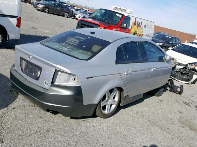 19UUA65545A076040 - 2005 ACURA TL SILVER photo 4