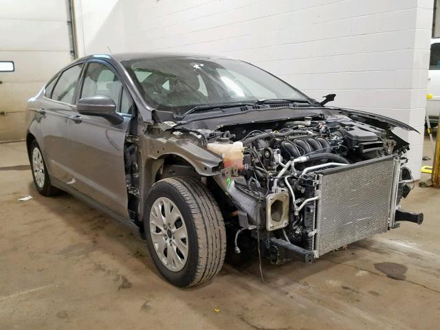 3FA6P0G78ER393204 - 2014 FORD FUSION S GRAY photo 1