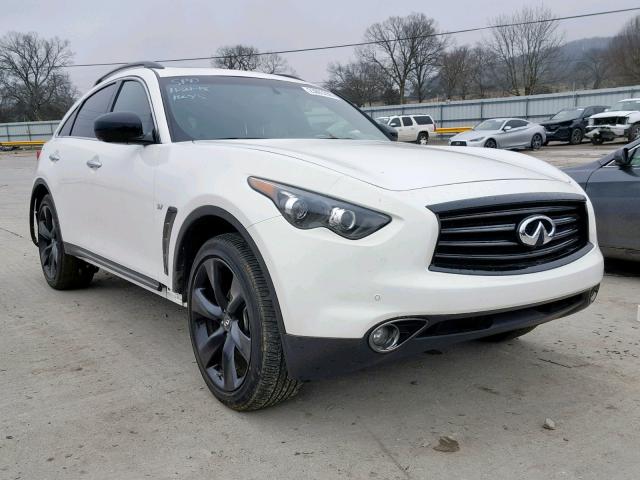 JN8CS1MW8FM483576 - 2015 INFINITI QX70 WHITE photo 1