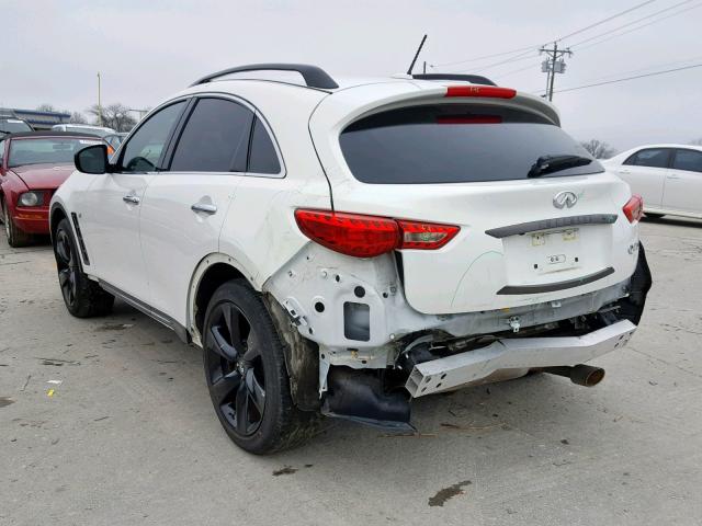 JN8CS1MW8FM483576 - 2015 INFINITI QX70 WHITE photo 3