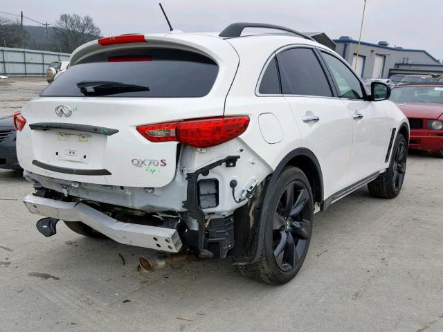 JN8CS1MW8FM483576 - 2015 INFINITI QX70 WHITE photo 4