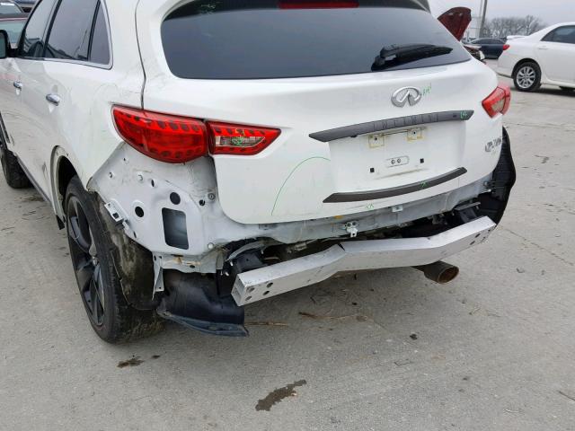 JN8CS1MW8FM483576 - 2015 INFINITI QX70 WHITE photo 9