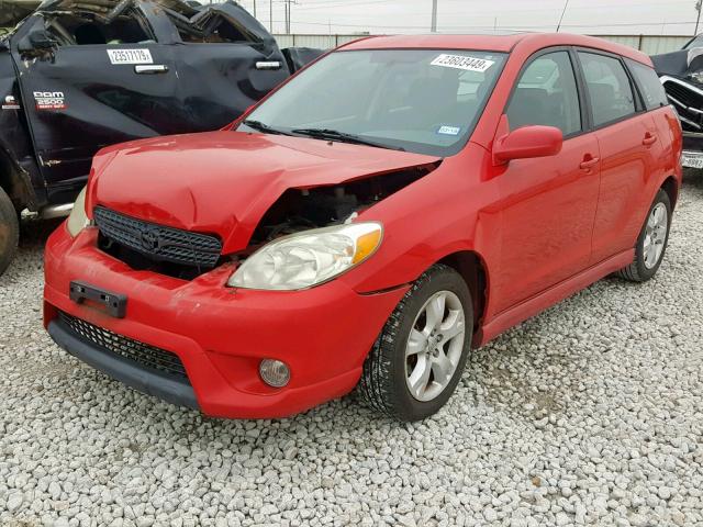 2T1KR30E28C706531 - 2008 TOYOTA COROLLA MA RED photo 2