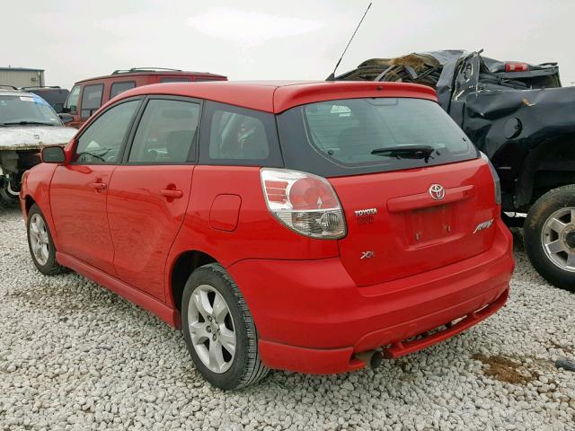 2T1KR30E28C706531 - 2008 TOYOTA COROLLA MA RED photo 3