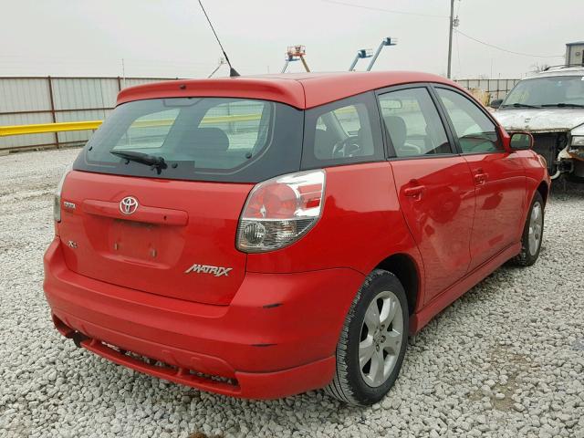 2T1KR30E28C706531 - 2008 TOYOTA COROLLA MA RED photo 4