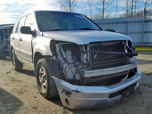 2HKYF18155H503974 - 2005 HONDA PILOT LX SILVER photo 1