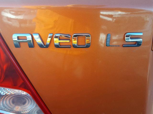 KL1TJ62644B269490 - 2004 CHEVROLET AVEO LS ORANGE photo 10