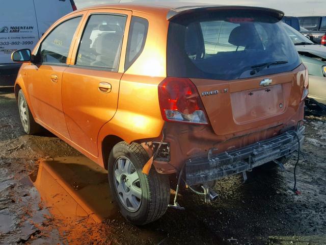 KL1TJ62644B269490 - 2004 CHEVROLET AVEO LS ORANGE photo 3