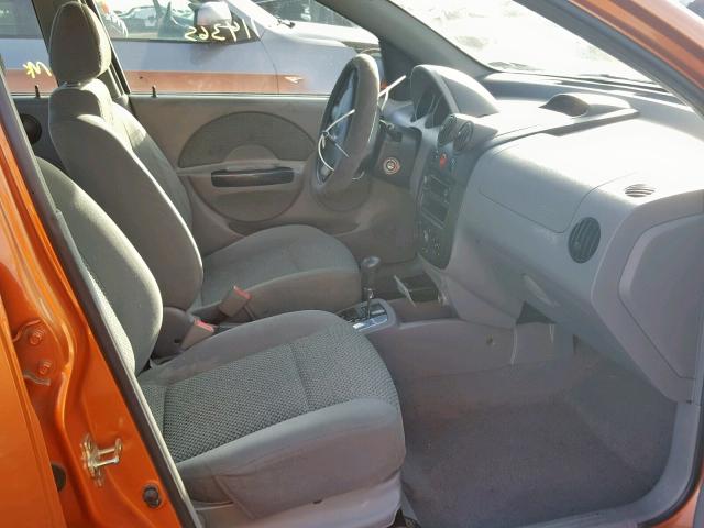 KL1TJ62644B269490 - 2004 CHEVROLET AVEO LS ORANGE photo 5