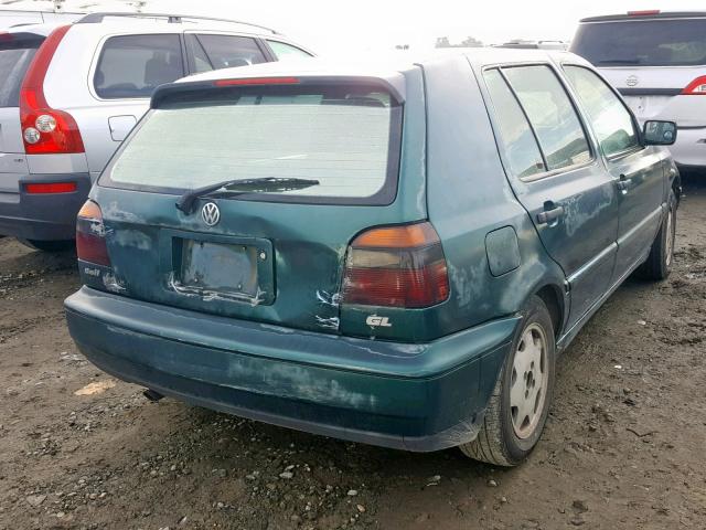 3VWFA81H5TM078332 - 1996 VOLKSWAGEN GOLF GL GREEN photo 4