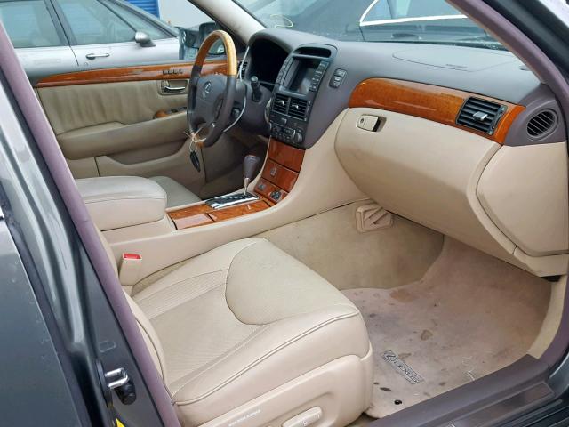 JTHBN36F840138770 - 2004 LEXUS LS 430 BLUE photo 5