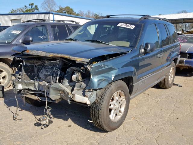 1J4GX48S64C397252 - 2004 JEEP GRAND CHER GREEN photo 2