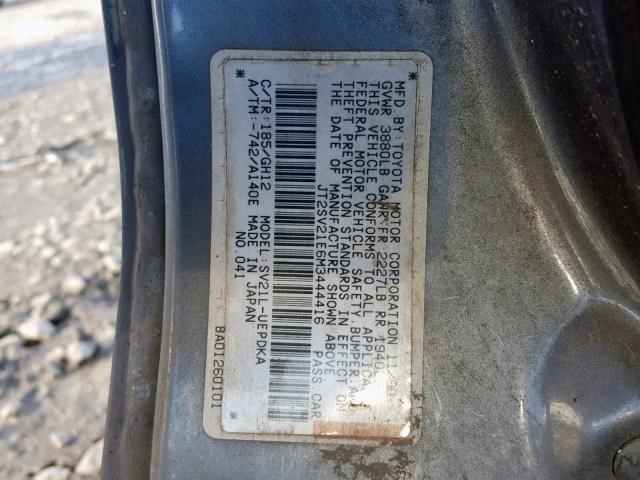 JT2SV21E6M3444416 - 1991 TOYOTA CAMRY DLX 灰色 照片 10