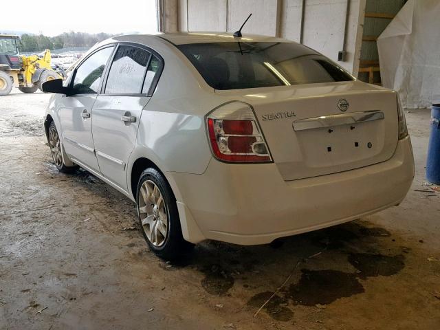 3N1AB6AP5AL612750 - 2010 NISSAN SENTRA 2.0 WHITE photo 3