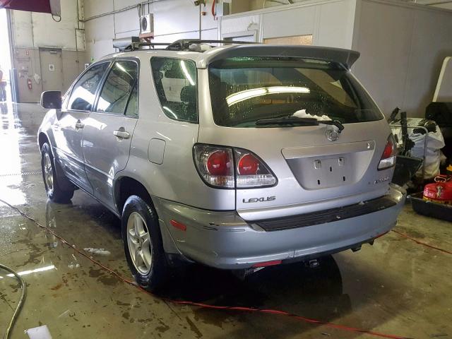 JTJHF10UX20245754 - 2002 LEXUS RX 300 SILVER photo 3