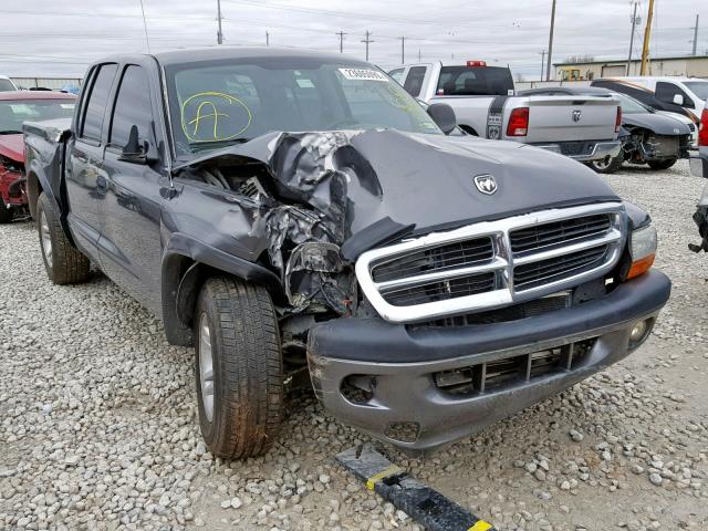 1D7HL38N84S609011 - 2004 DODGE DAKOTA QUA GRAY photo 1