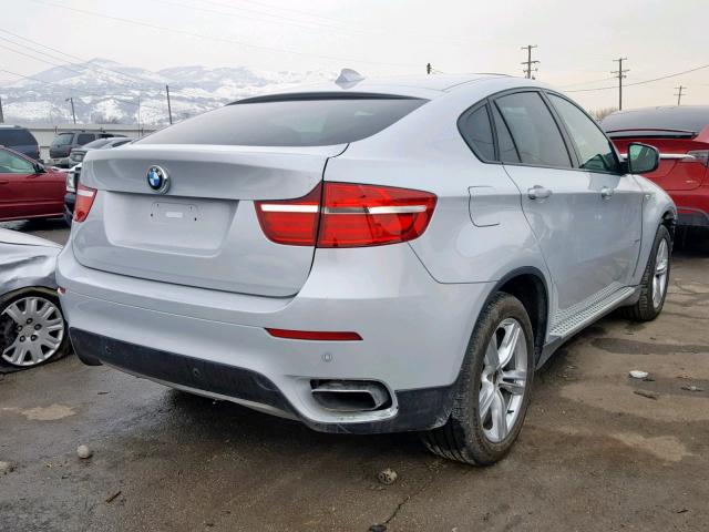 5UXFG8C57DL592298 - 2013 BMW X6 XDRIVE5 SILVER photo 4