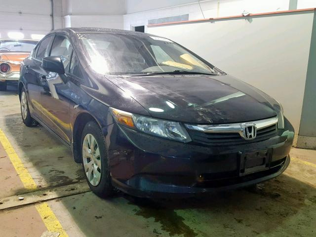 2HGFB2F44CH042067 - 2012 HONDA CIVIC LX BLACK photo 1