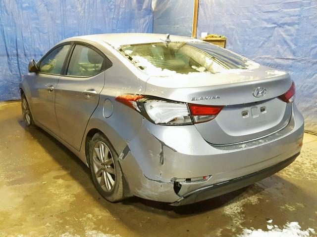 5NPDH4AE5FH588646 - 2015 HYUNDAI ELANTRA SE SILVER photo 3