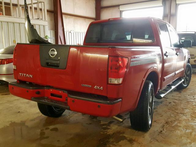 1N6BA0EJ3CN331313 - 2012 NISSAN TITAN S RED photo 4