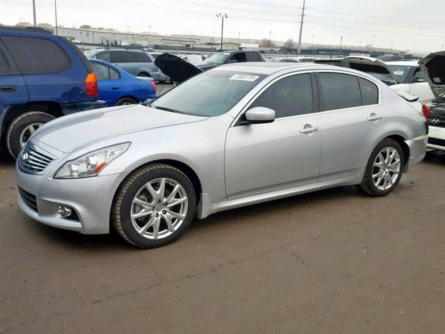 JN1CV6AR3BM402804 - 2011 INFINITI G37 SILVER photo 2