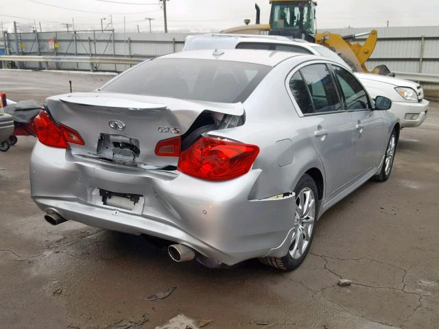 JN1CV6AR3BM402804 - 2011 INFINITI G37 SILVER photo 4