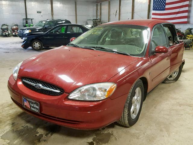 1FAFP55252G272492 - 2002 FORD TAURUS SES MAROON photo 2