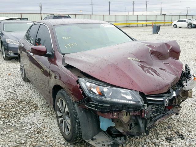 1HGCR2F38EA088038 - 2014 HONDA ACCORD LX MAROON photo 1