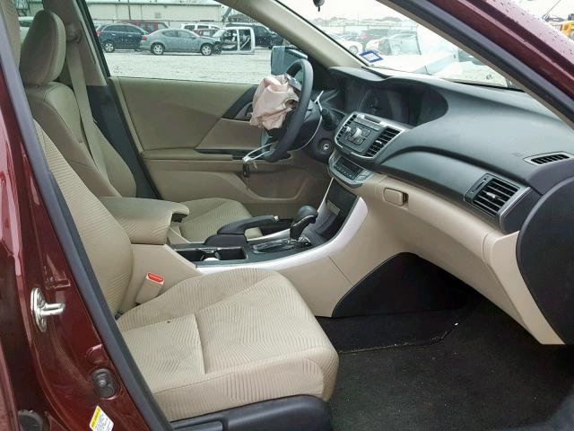 1HGCR2F38EA088038 - 2014 HONDA ACCORD LX MAROON photo 5