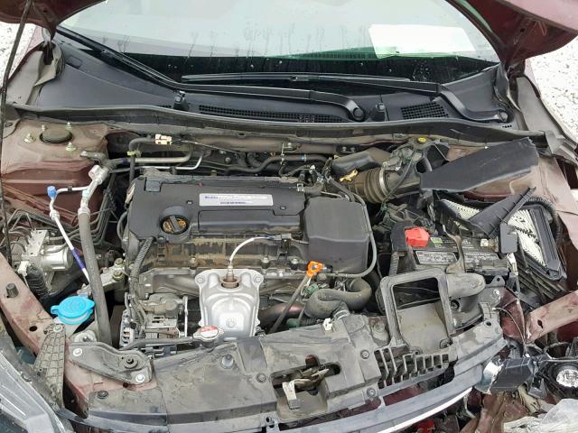 1HGCR2F38EA088038 - 2014 HONDA ACCORD LX MAROON photo 7