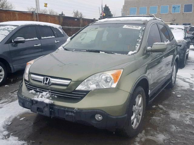 JHLRE48727C006699 - 2007 HONDA CR-V EXL GREEN photo 2