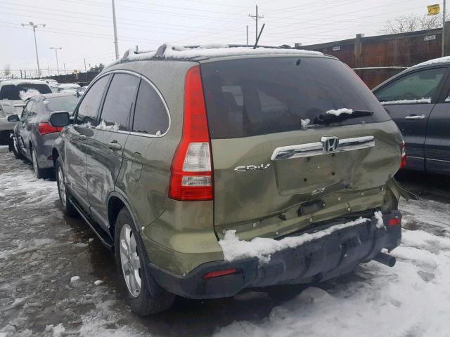 JHLRE48727C006699 - 2007 HONDA CR-V EXL GREEN photo 3