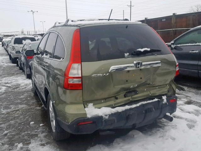 JHLRE48727C006699 - 2007 HONDA CR-V EXL GREEN photo 9