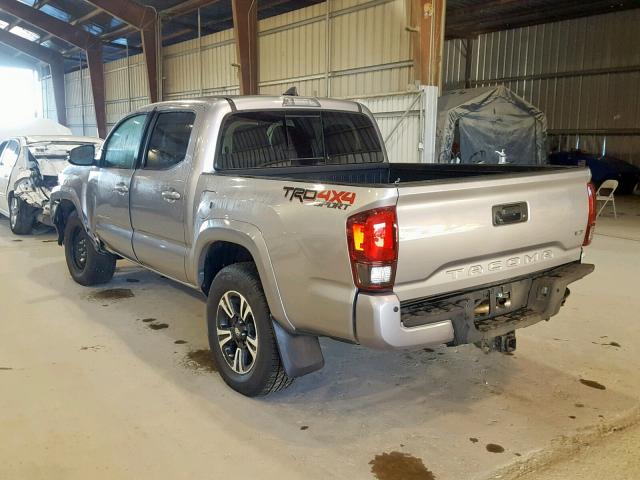 5TFCZ5AN5JX151211 - 2018 TOYOTA TACOMA DOU ვერცხლისფერი ფოტო 3