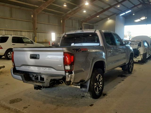 5TFCZ5AN5JX151211 - 2018 TOYOTA TACOMA DOU ვერცხლისფერი ფოტო 4