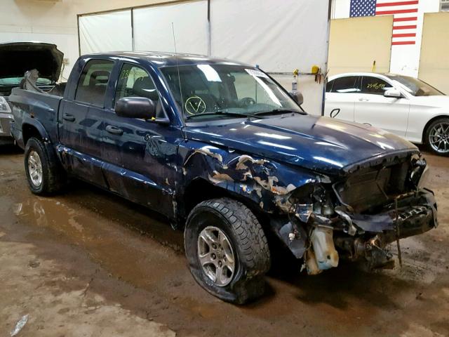 1D7HW48N36S534430 - 2006 DODGE DAKOTA QUA BLUE photo 1