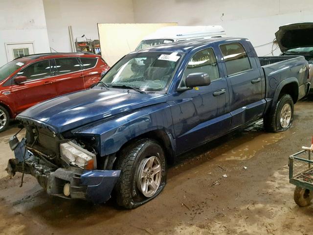 1D7HW48N36S534430 - 2006 DODGE DAKOTA QUA BLUE photo 2