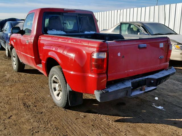 1FTYR10DX4PB04302 - 2004 FORD RANGER RED photo 3