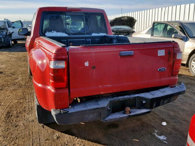 1FTYR10DX4PB04302 - 2004 FORD RANGER RED photo 6