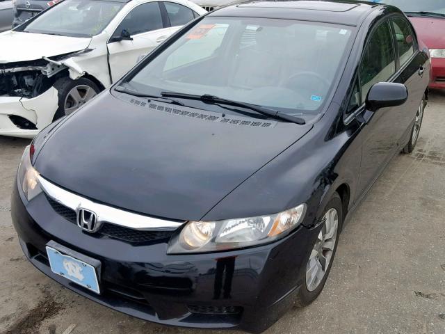 19XFA1F94AE026239 - 2010 HONDA CIVIC EXL BLACK photo 2