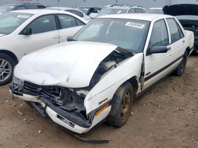 1G1LT54T4LY199199 - 1990 CHEVROLET CORSICA LT WHITE photo 2